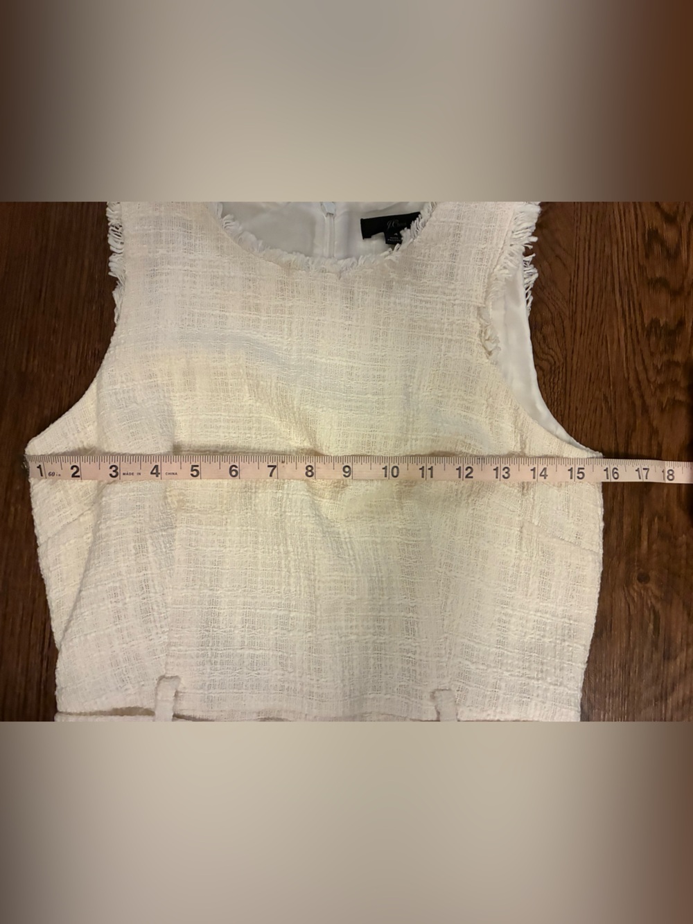 J. Crew White Belted Sheath Dress In Textured Tweed - Size 4 - Picture 10 of 14
